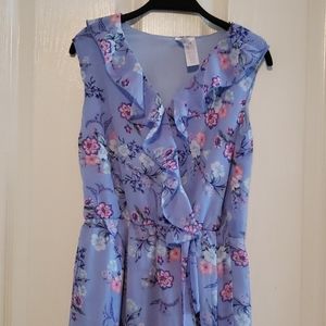 Girl's Floral Wrap Maxi Dress